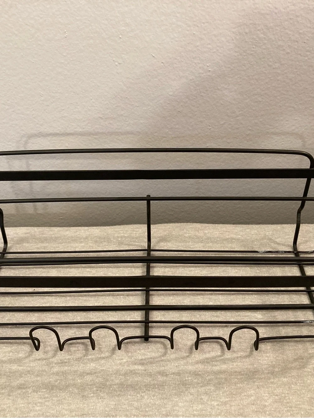 Matched Set of 2 Black Metal Decorative Wire Baskets